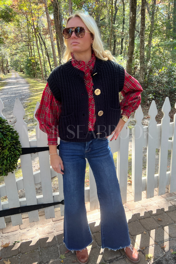 Maxine sweater vest, black