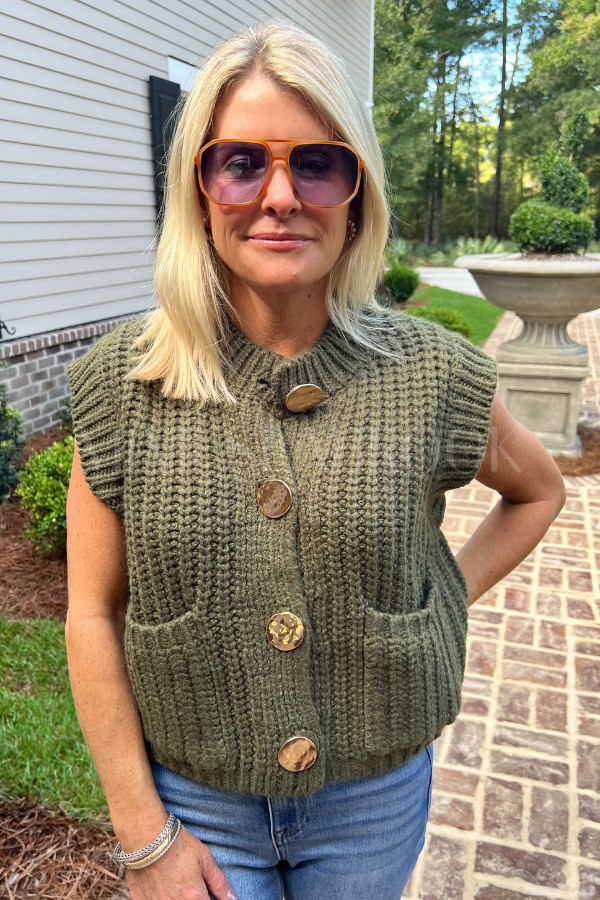 Maxine sweater vest, olive