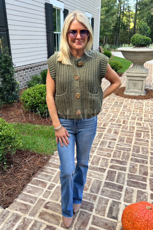Maxine sweater vest, olive