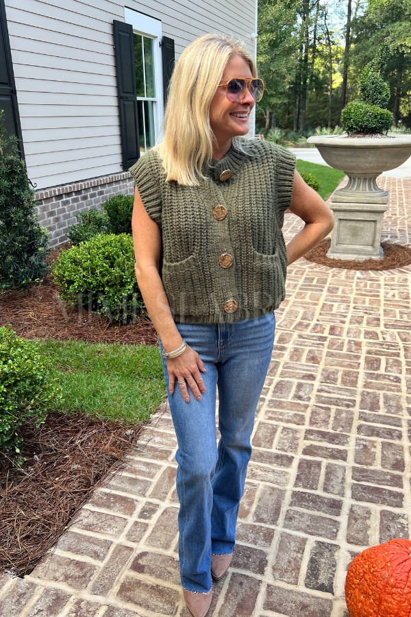 Maxine sweater vest, olive