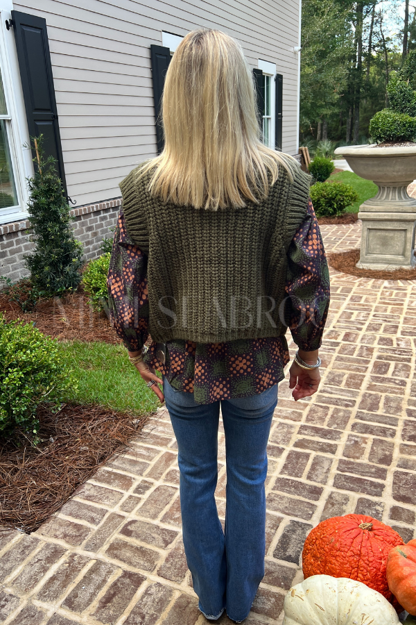 Maxine sweater vest, olive