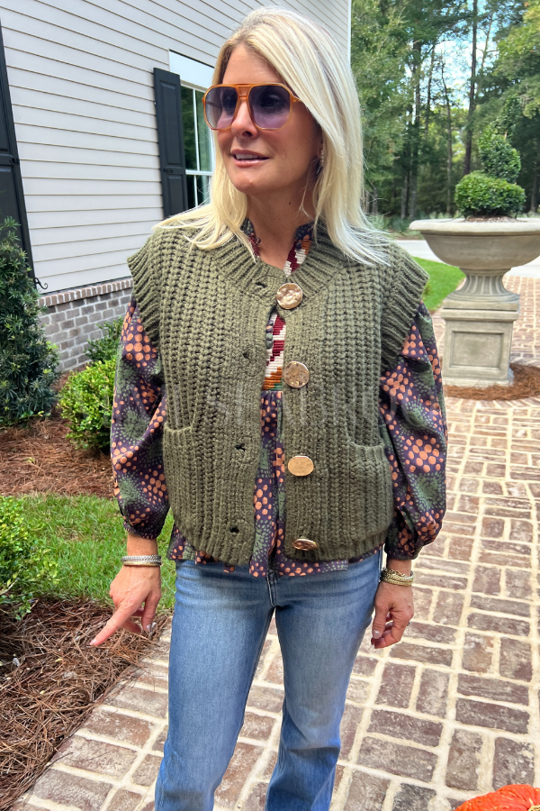 Maxine sweater vest, olive