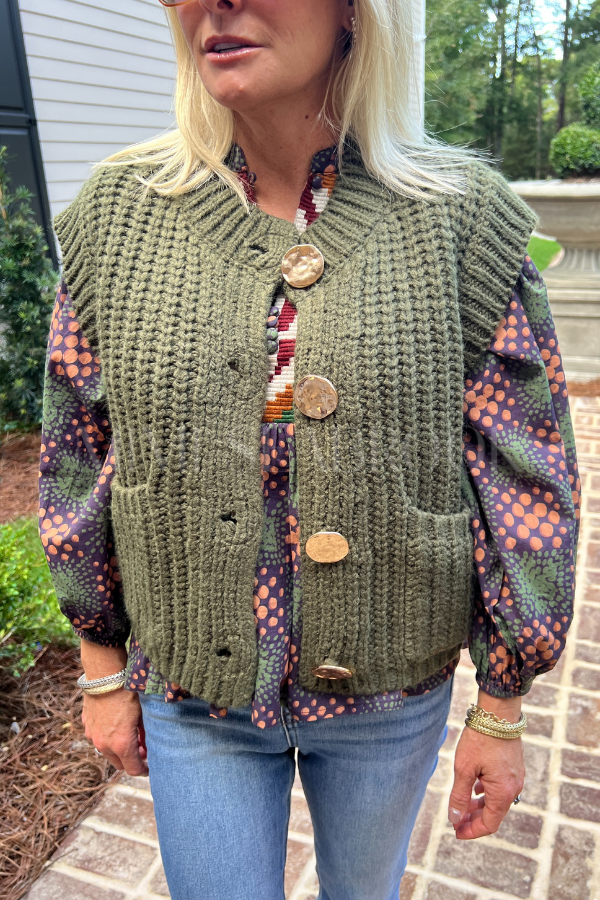 Maxine sweater vest, olive