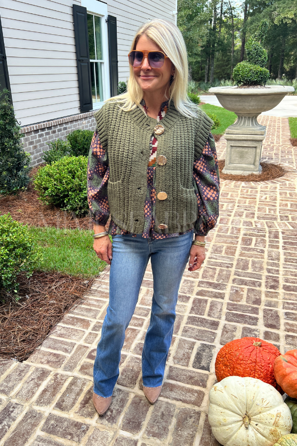 Maxine sweater vest, olive