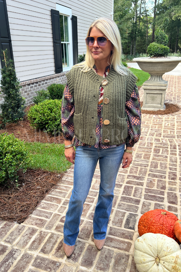 Maxine sweater vest, olive