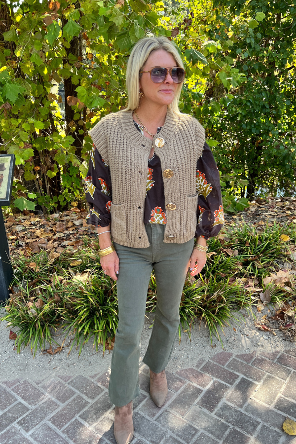 Maxine sweater vest, taupe