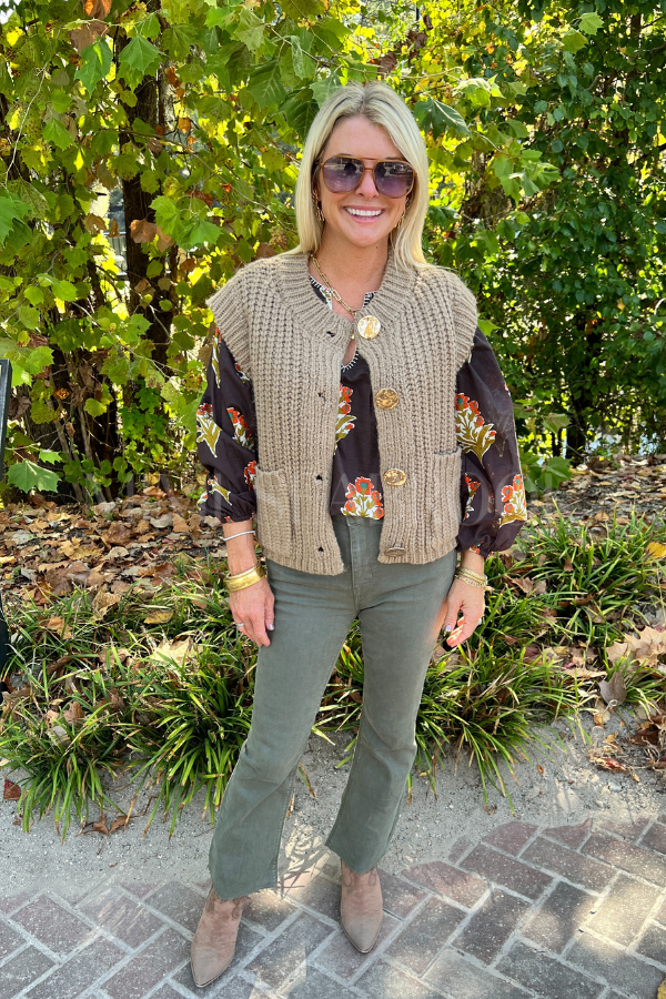 Maxine sweater vest, taupe