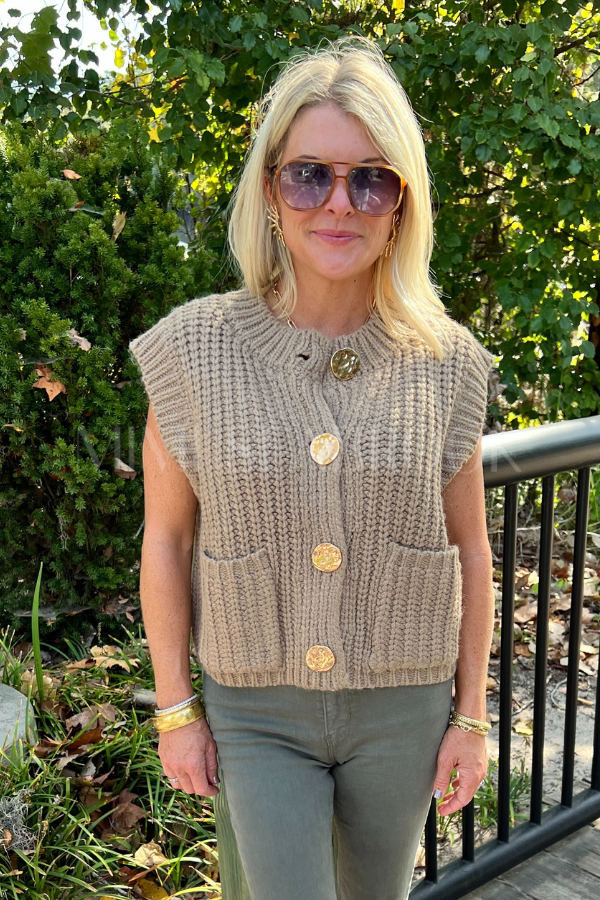 Maxine sweater vest, taupe