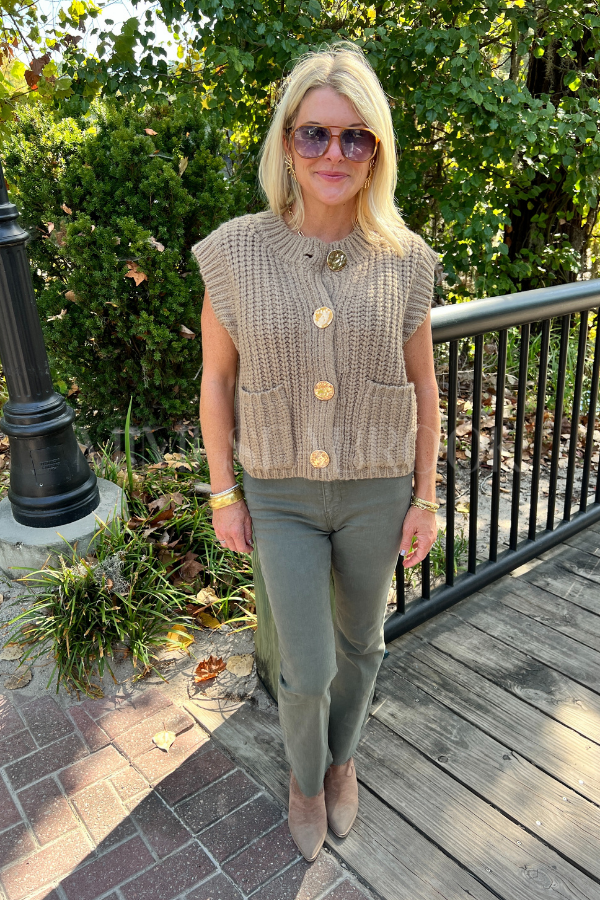 Maxine sweater vest, taupe