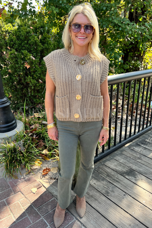 Maxine sweater vest, taupe