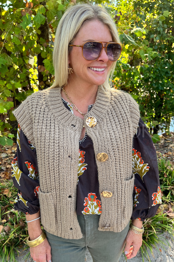 Maxine sweater vest, taupe