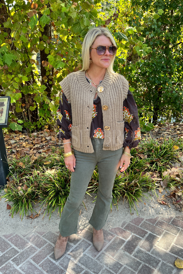 Maxine sweater vest, taupe