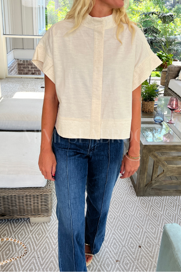 McDowell top, linen