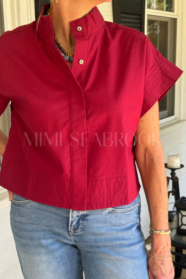 McDowell top, merlot