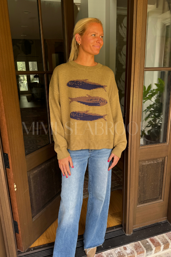 Mellania fish sweater, olive