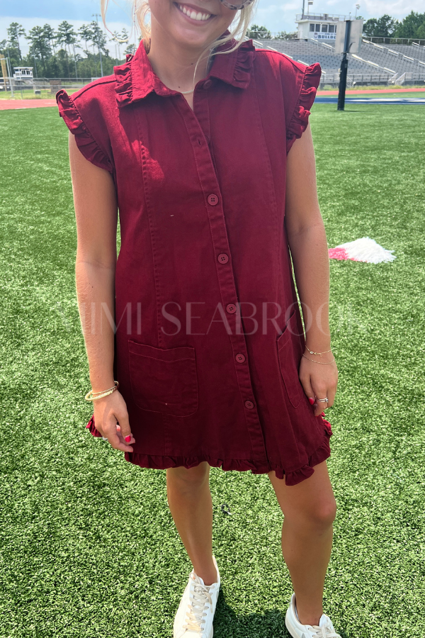 Merrick dress, burgundy