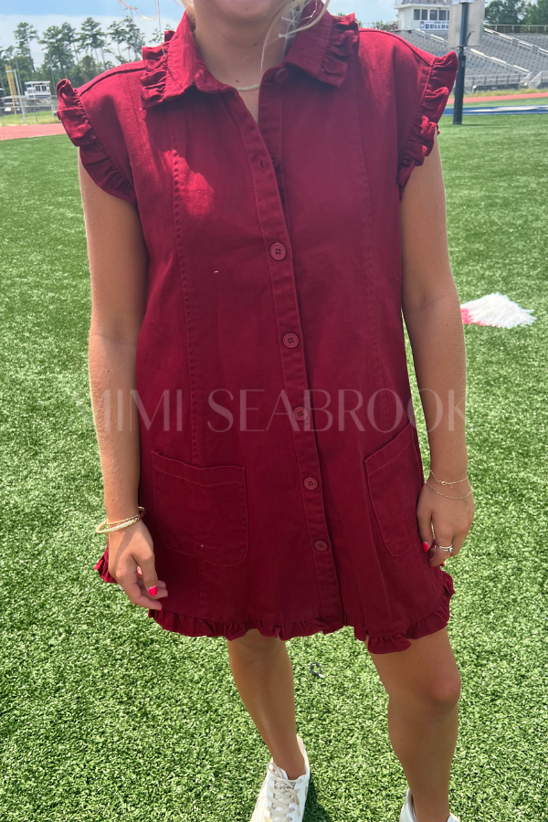 Merrick dress, burgundy