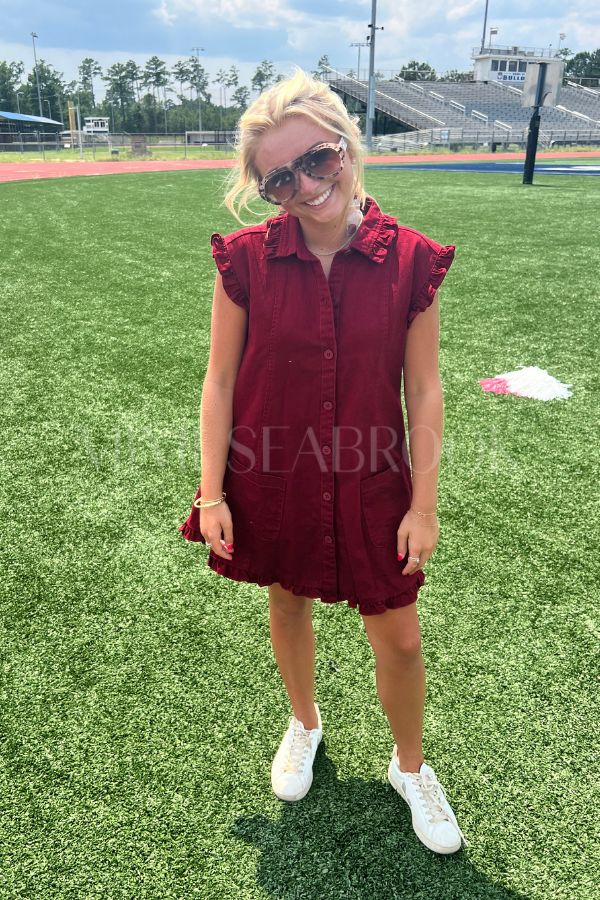 Merrick dress, burgundy
