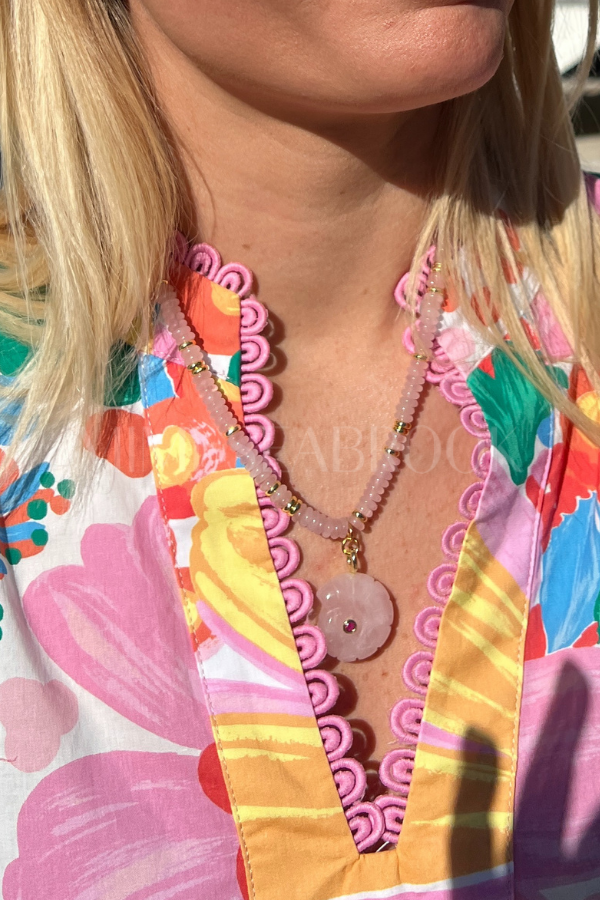 Mille necklace, light pink