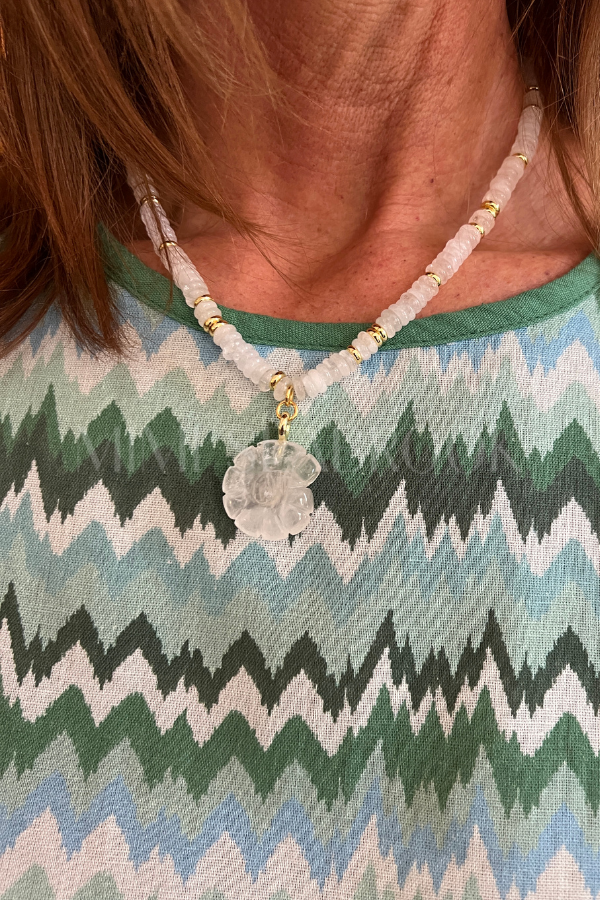 Mille necklace, white