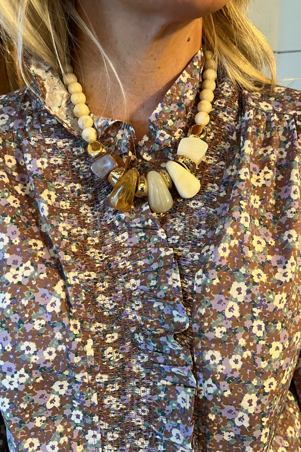 Mira necklace, beige