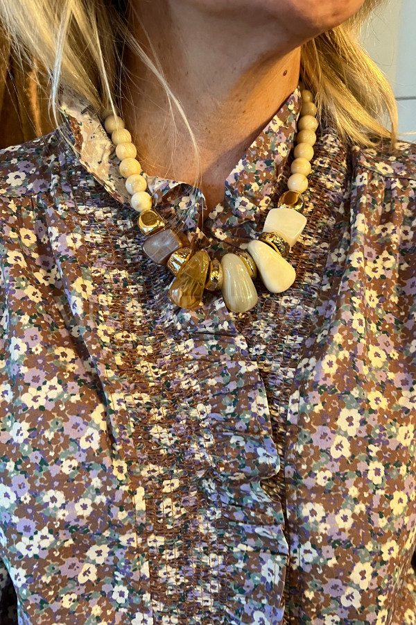 Mira necklace, beige