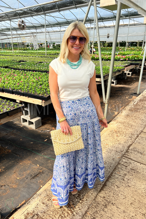 Murphy skirt, blue/white