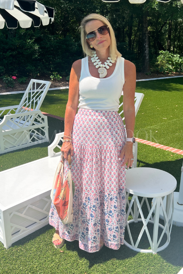 Murphy skirt, blush navy