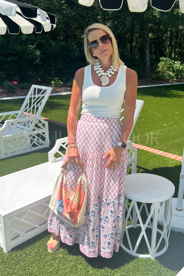 Murphy skirt, blush navy