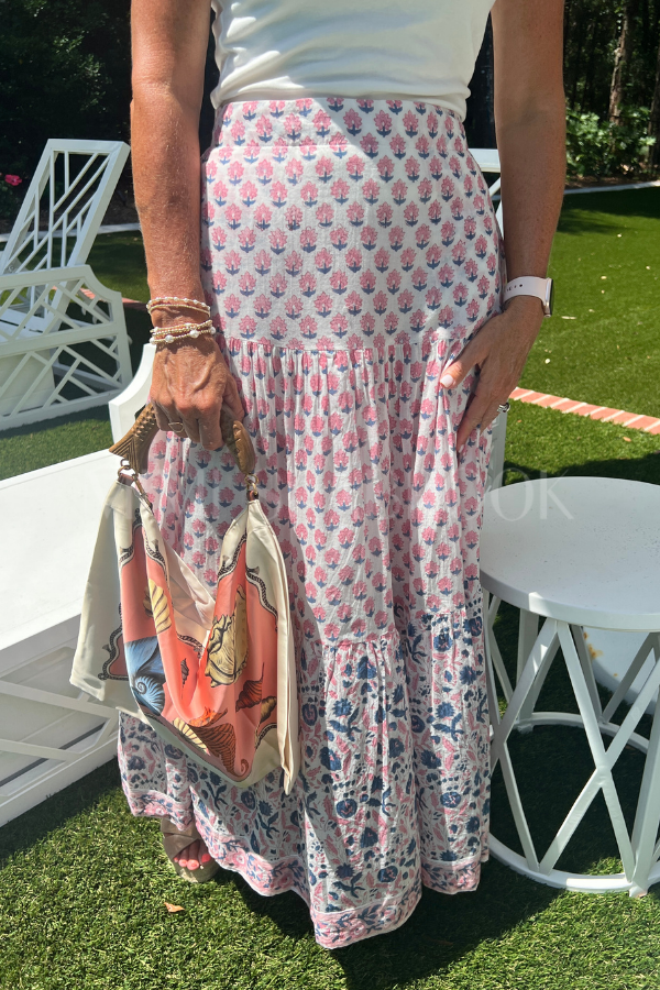Murphy skirt, blush navy