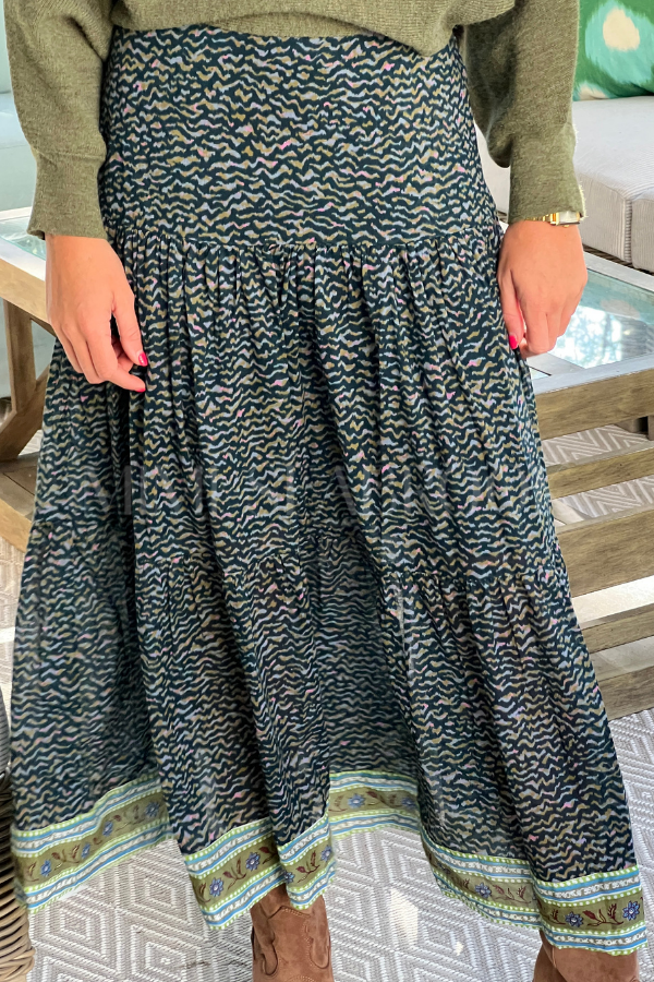 Murphy skirt, teal olive