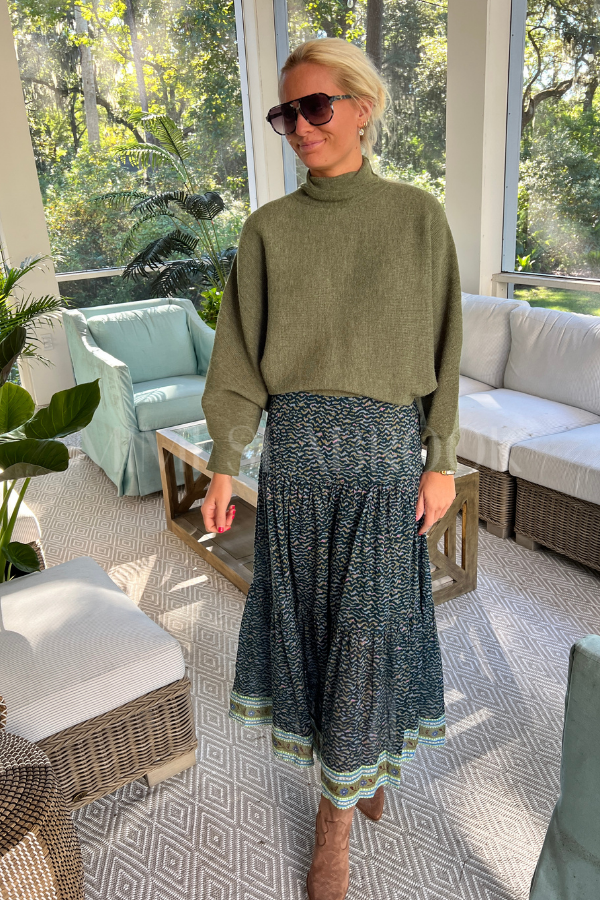 Murphy skirt, teal olive