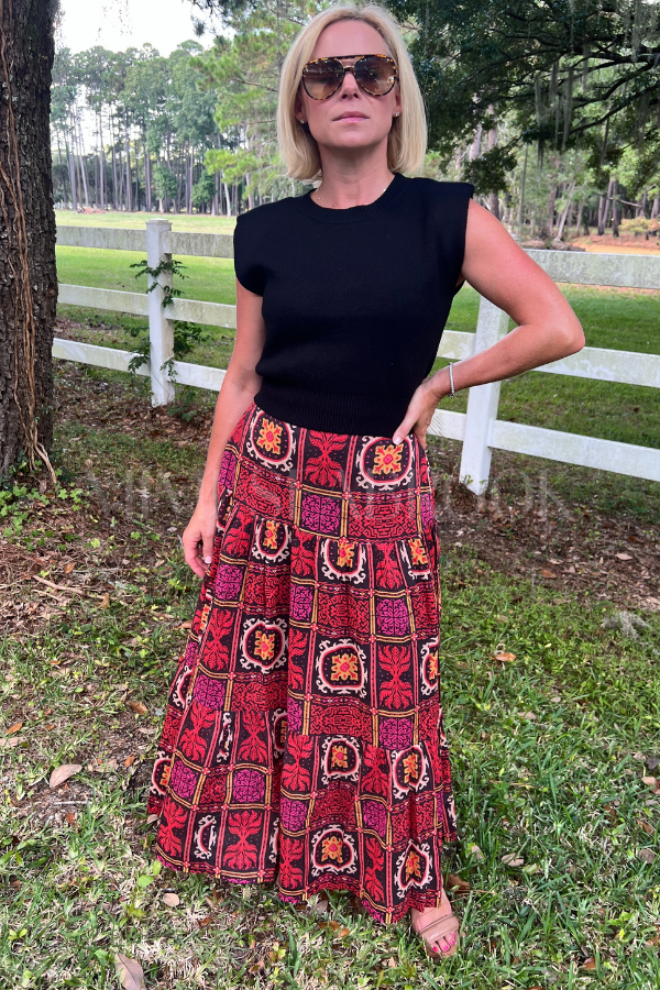 Murphy skirt, tile print
