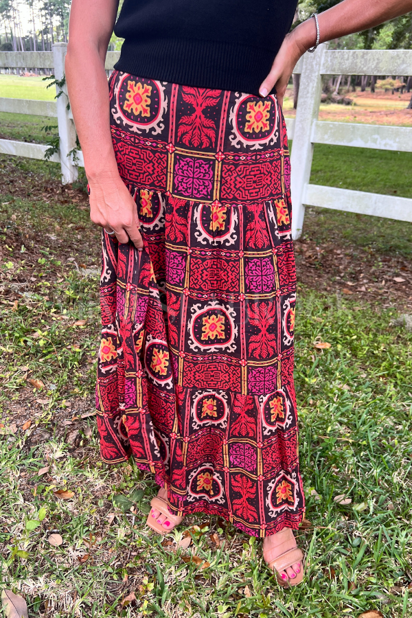 Murphy skirt, tile print