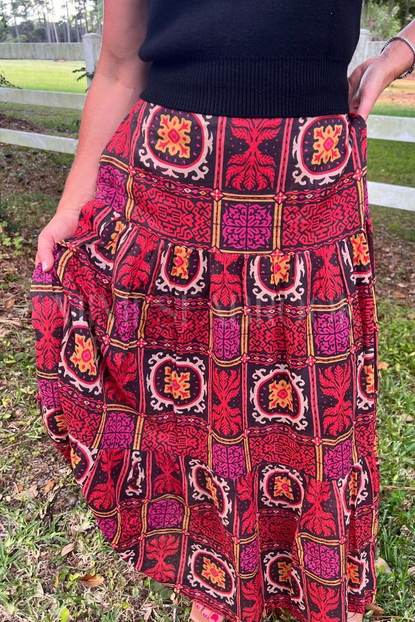 Murphy skirt, tile print