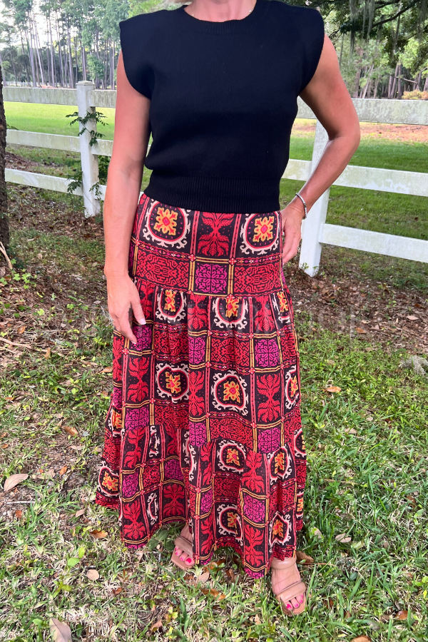 Murphy skirt, tile print