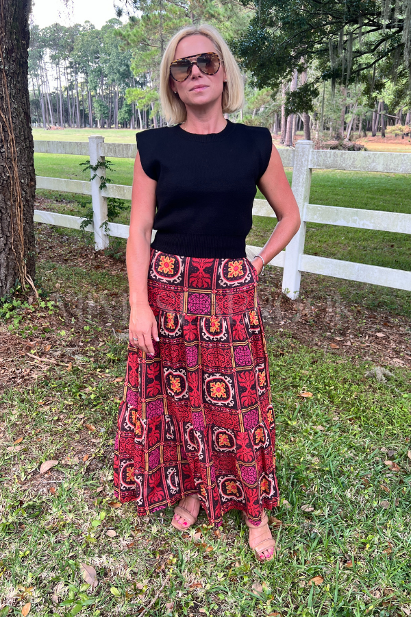 Murphy skirt, tile print