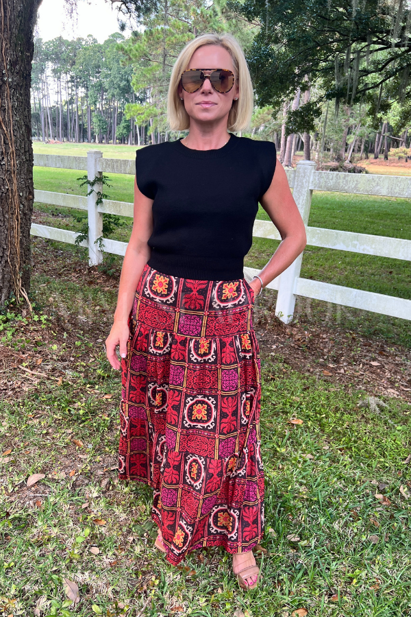 Murphy skirt, tile print