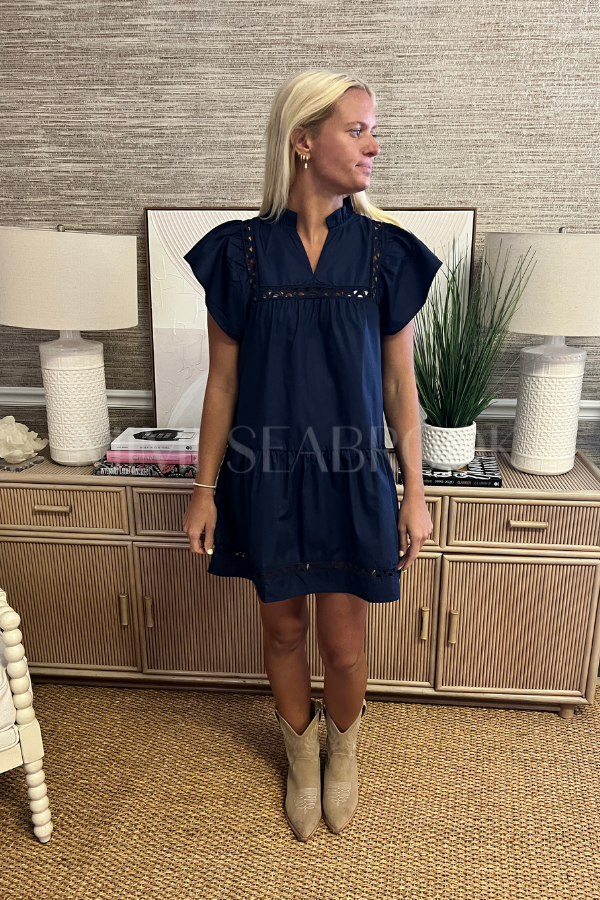 Nell dress, navy