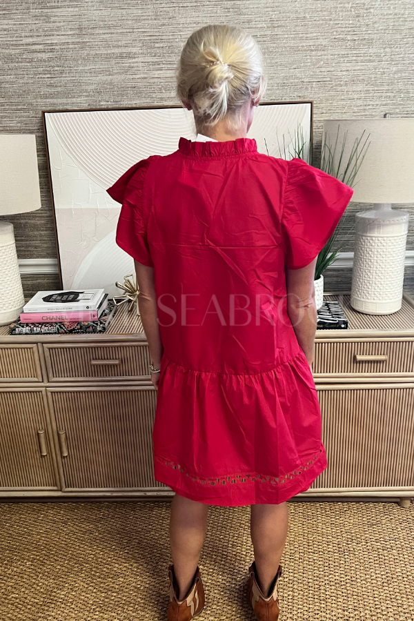 Nell dress, red