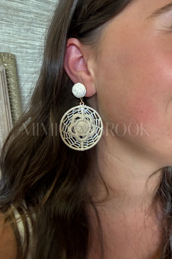 Nerelle earrings, beige