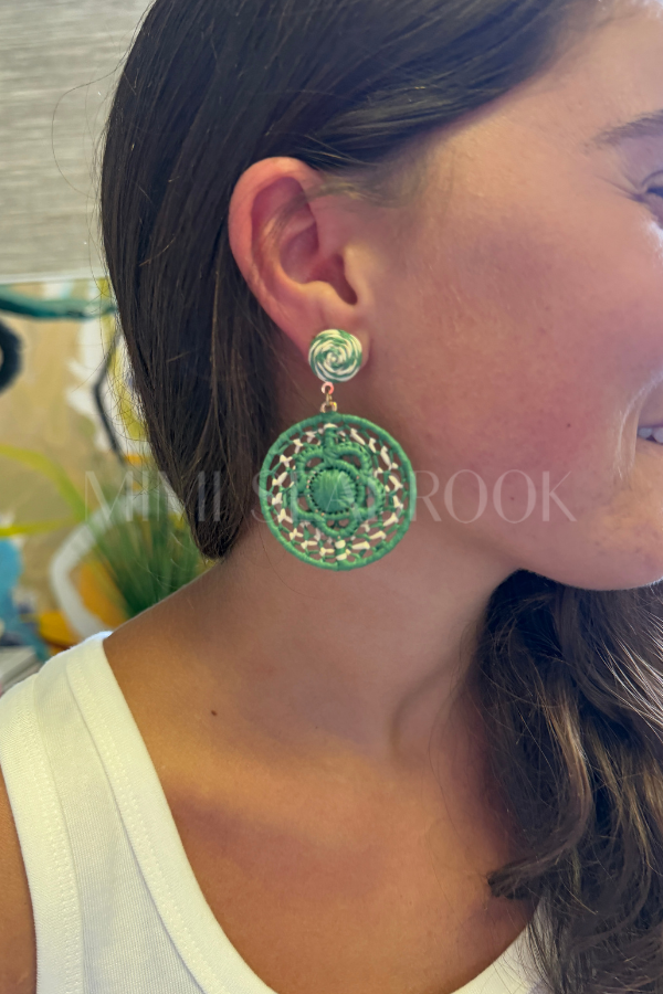 Nerelle earrings, green