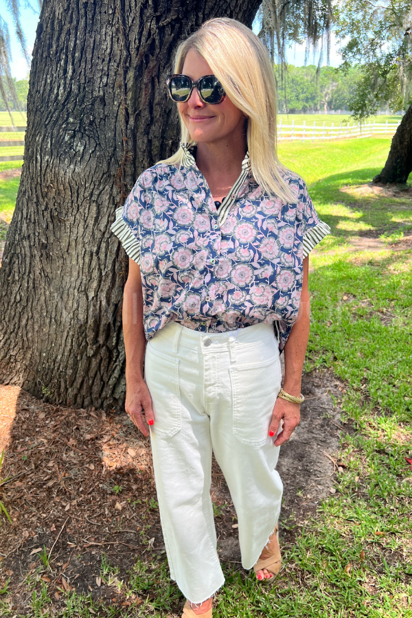 Newell top, navy