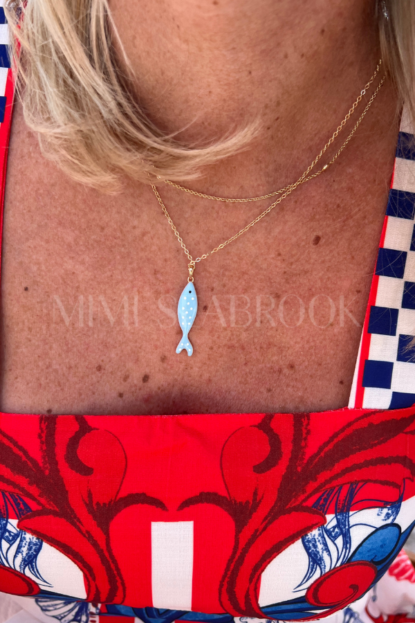 Nori necklace, blue