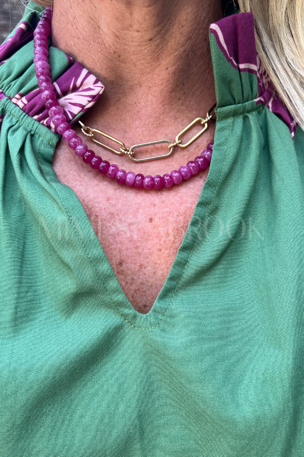 North Inlet necklace, pinkish purple