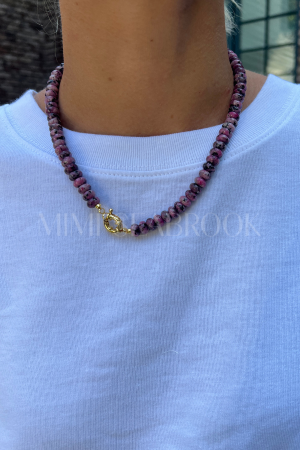 North Inlet necklace, plum jasper
