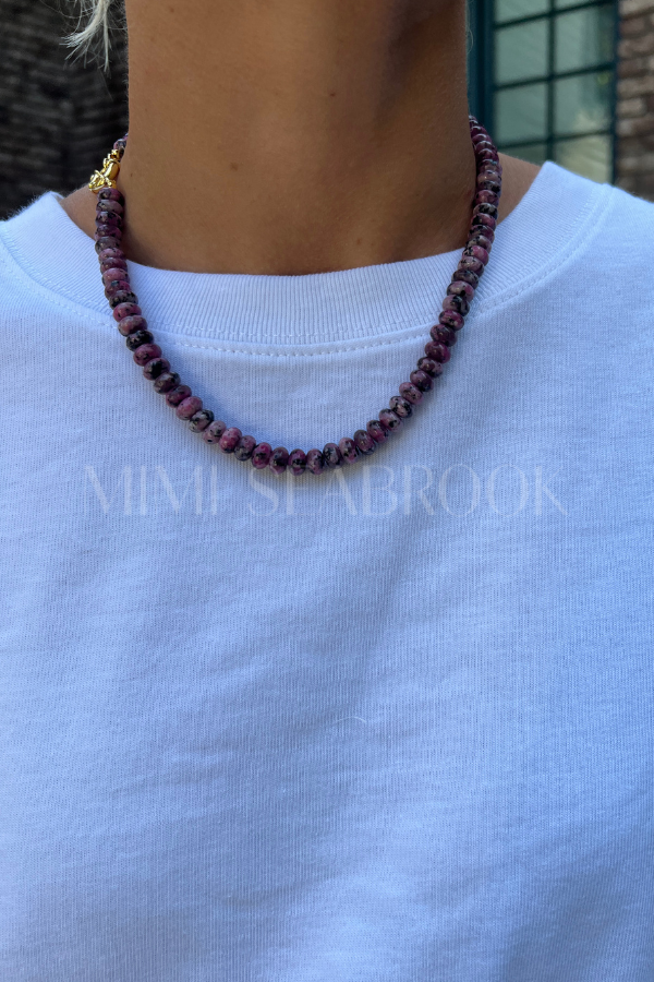 North Inlet necklace, plum jasper