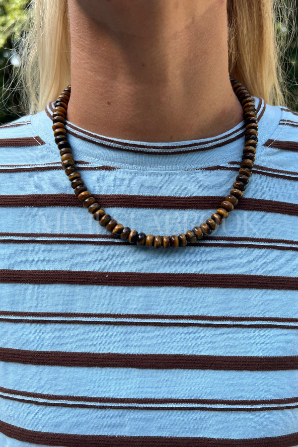 North Inlet necklace, saddle brown