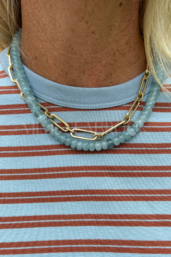 North Inlet necklace, turquoise howlite