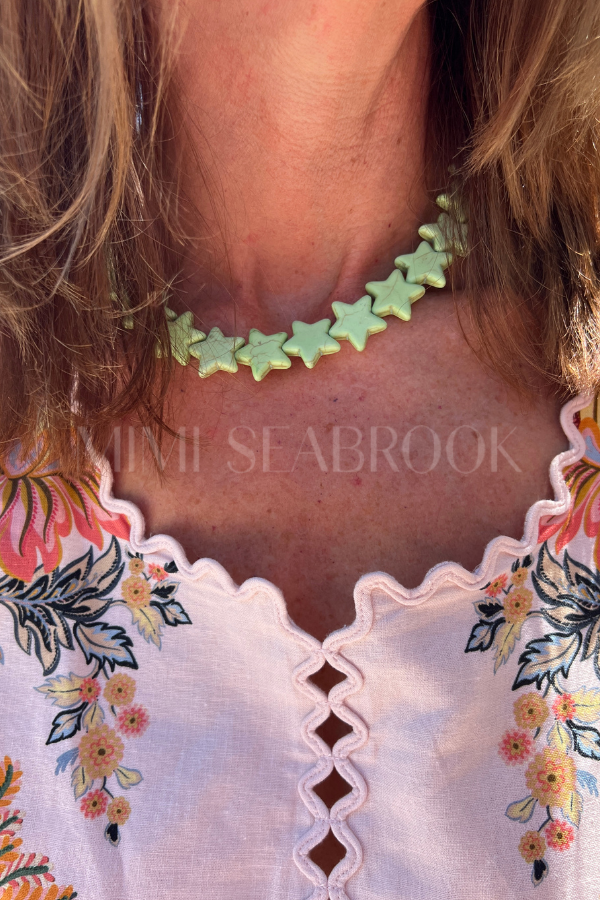 Oceanic Sea Star Necklace, green